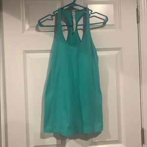 Bluish green Lululemon tank top